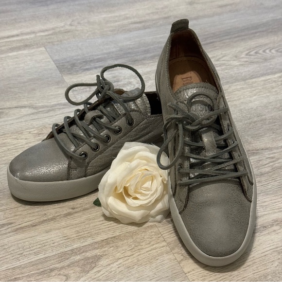 Blackstone Shoes - BLACKSTONE Gray FULL LEATHER Women's Fashion Sneakers SIZE 36 EUC WORN ONCE
